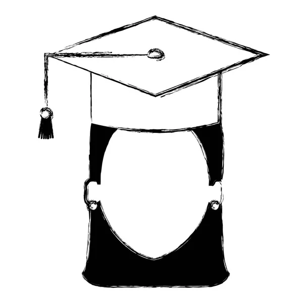 Estudiante mujer graduándose con uniforme — Archivo Imágenes Vectoriales