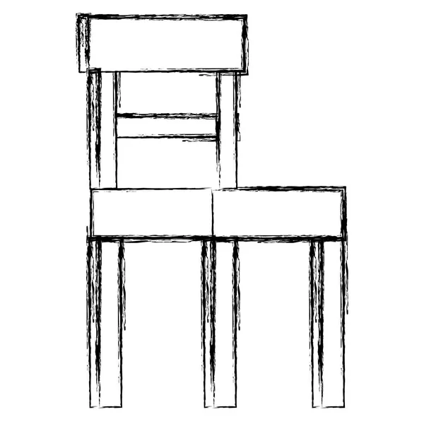 Cadeira de madeira ícone isolado —  Vetores de Stock