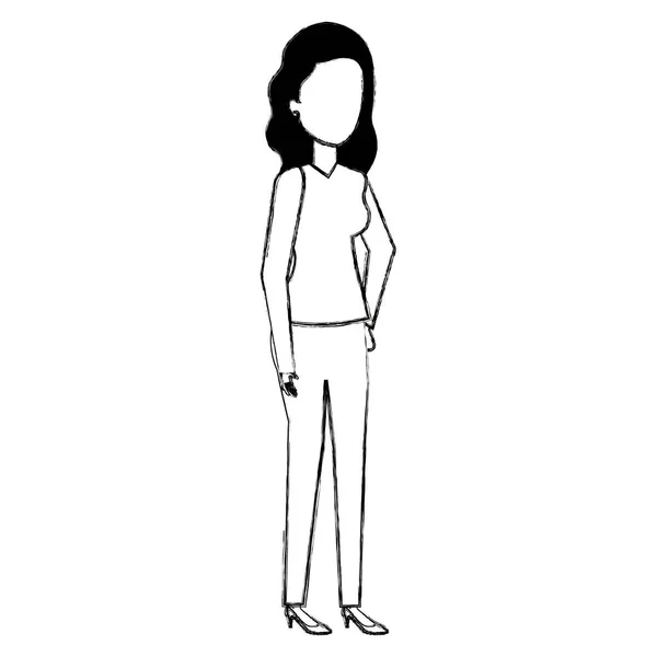 Businesswoman avatar character icon — Stock Vector