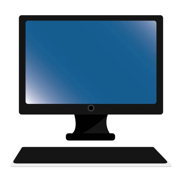 Ikona na białym tle pulpitu komputera — Wektor stockowy