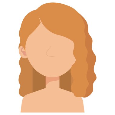 güzel ve genç kadın gömleksiz karakter