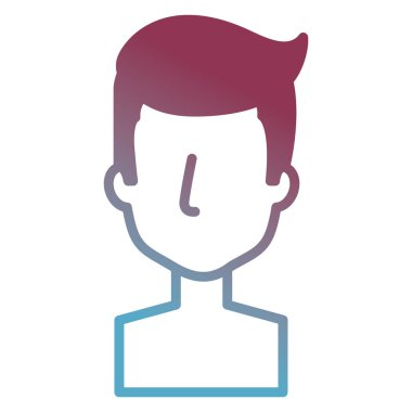 genç adam gömleksiz avatar karakter