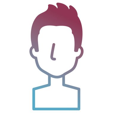 genç adam gömleksiz avatar karakter