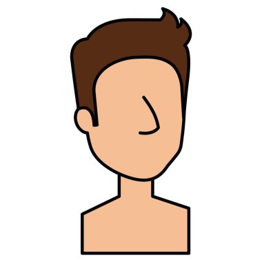 genç adam gömleksiz avatar karakter