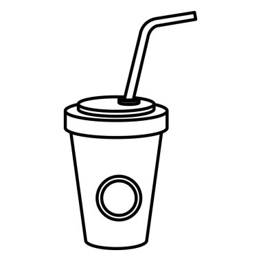 Kahve içecek plastik kap içinde