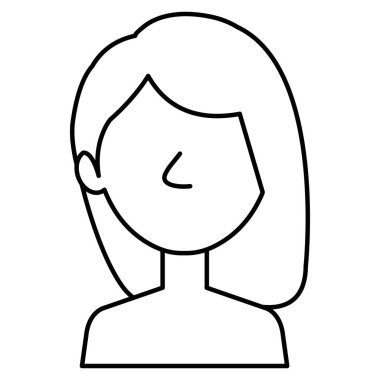 güzel ve genç kadın gömleksiz karakter