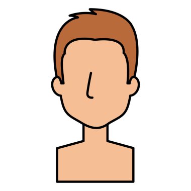 genç adam gömleksiz avatar karakter