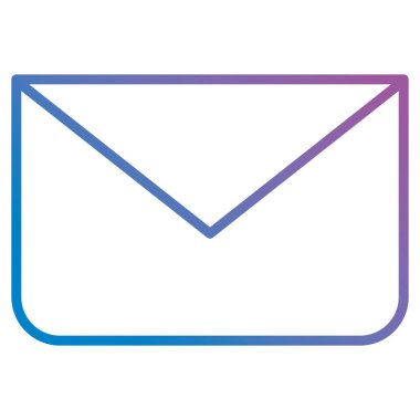 Zarf posta izole simgesi