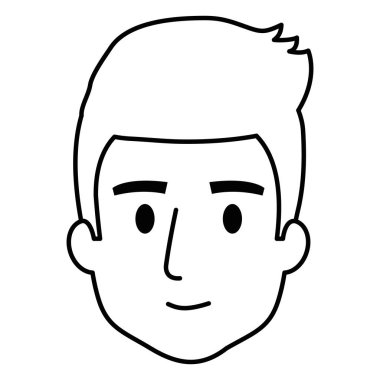 genç adam baş avatar karakter