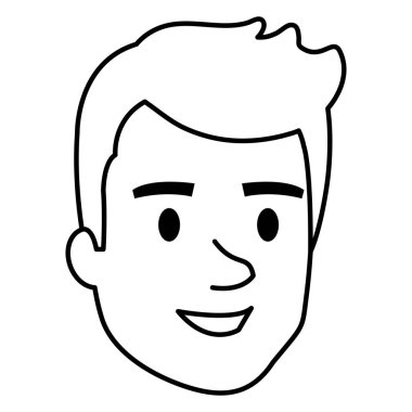 genç adam baş avatar karakter