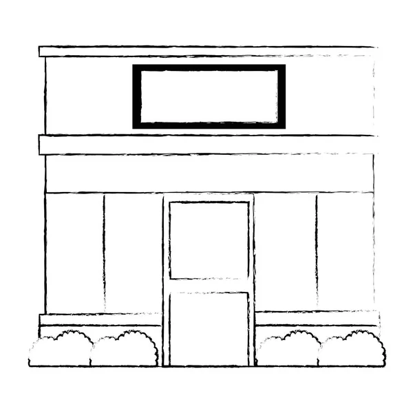 Store gebouw voorgevel — Stockvector