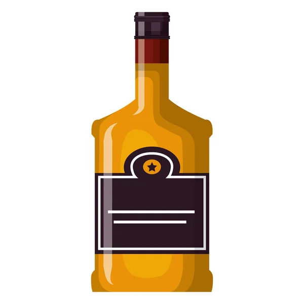 Ícone bebida garrafa de uísque — Vetor de Stock