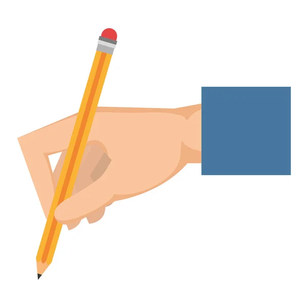 Écriture à la main avec crayon — Image vectorielle