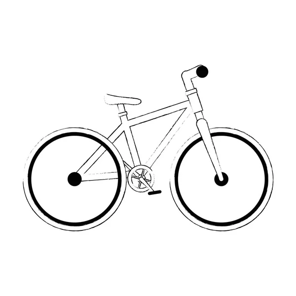 Ícone de veículo de bicicleta isolado — Vetor de Stock