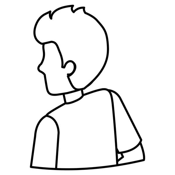 Ung man avatar tecken — Stock vektor