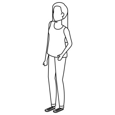 güzel ve genç kadın karakter