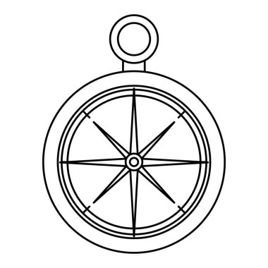 pusula rehberlik izole simgesi