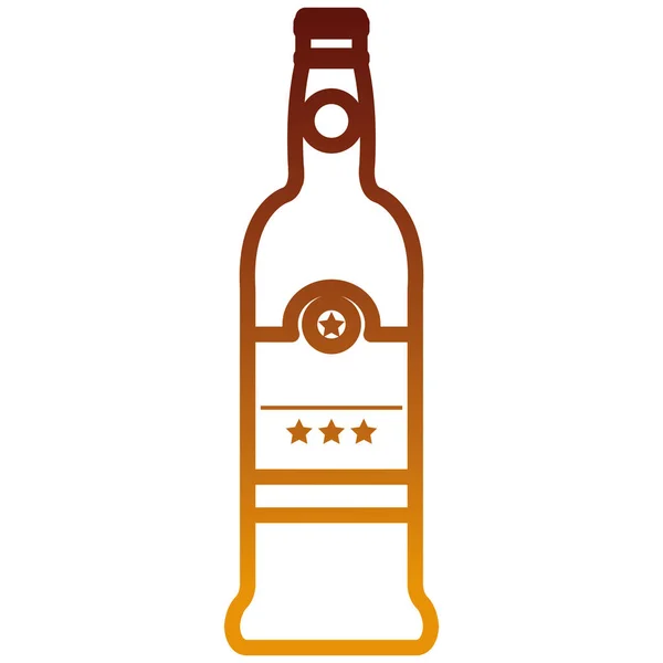 Bottiglia di vino bevanda icona — Vettoriale Stock