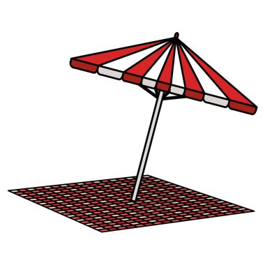 masa örtüleri ile piknik şemsiyesi