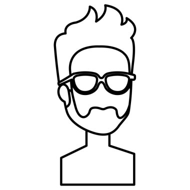 genç adam gömleksiz avatar karakter