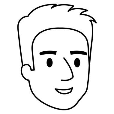 genç adam baş avatar karakter