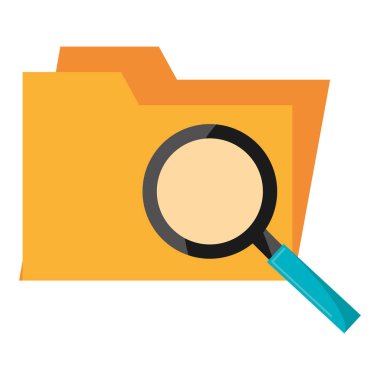 Büyüteç ile dosya klasörü