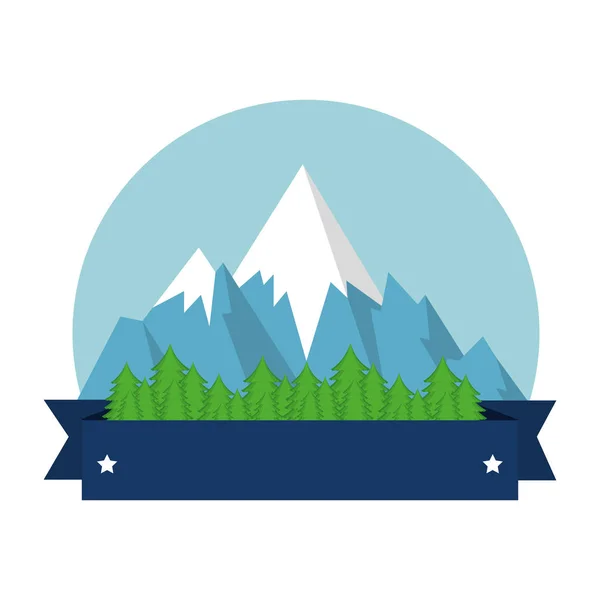 Neige montagnes phoque canadien — Image vectorielle