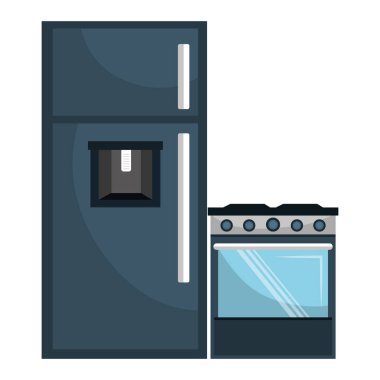 buzdolabı ile mutfak fırını