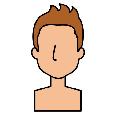 genç adam gömleksiz avatar karakter