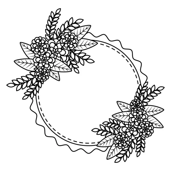 Ikon kör alakú virág dekoráció — Stock Vector