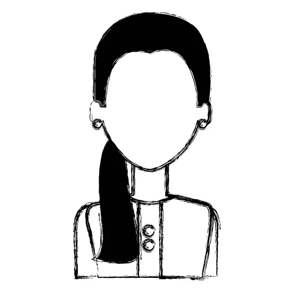 Ikon karakter avatar wanita pengusaha - Stok Vektor