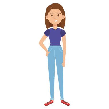 güzel ve genç kadın karakter