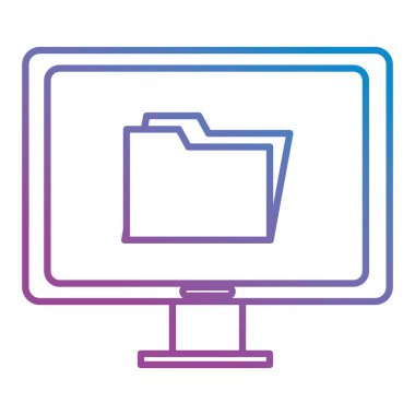 klasör ile bilgisayar ekranı