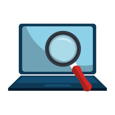 Büyüteç ile dizüstü bilgisayar