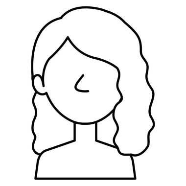 güzel ve genç kadın gömleksiz karakter