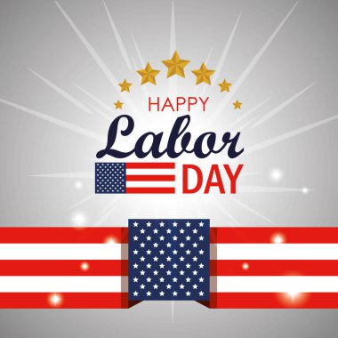 ABD bayrağı ile işgücü gün kutlama