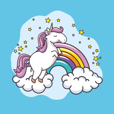 Şirin tek boynuzlu at tasarım