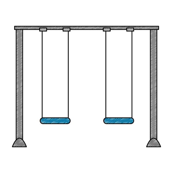 Гойдалка парк дитячий майданчик висить — стоковий вектор