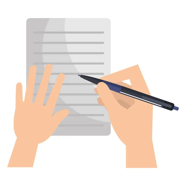 Escrita à mão com lápis no documento — Vetor de Stock