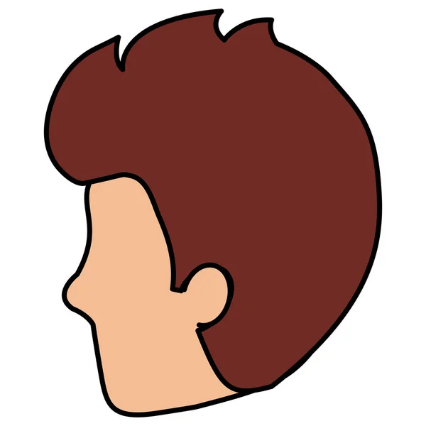 Junger Mann Kopf Avatar-Charakter — Stockvektor