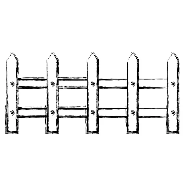 Staket trä isolerad ikon — Stock vektor