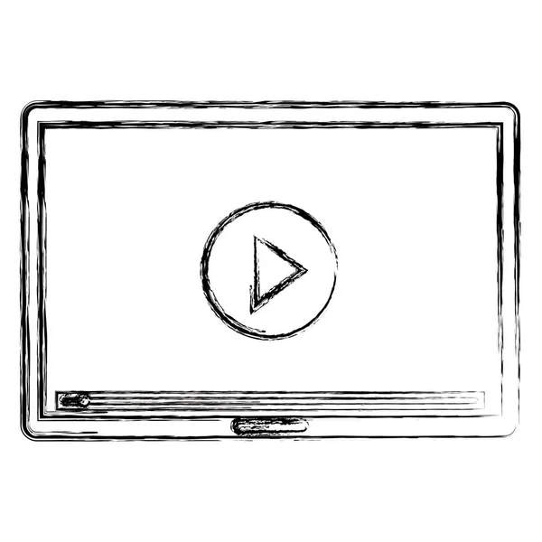 Dispositivo tablet com media player —  Vetores de Stock