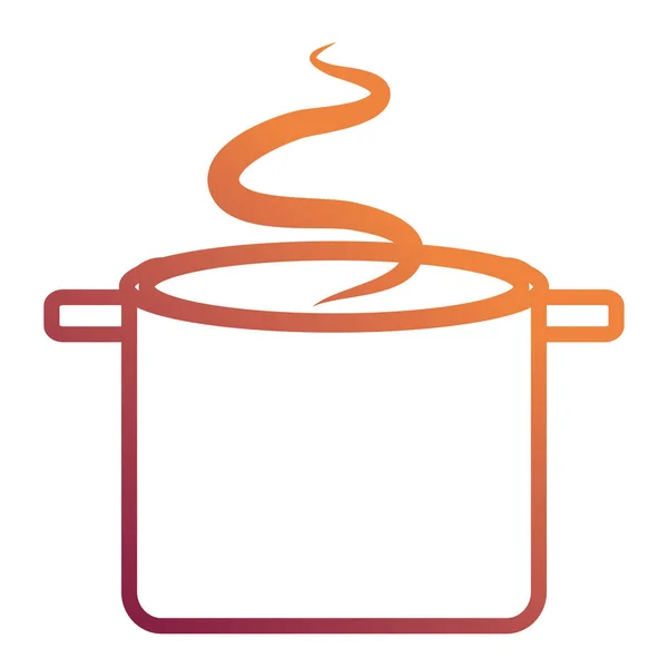Köket potten matlagning ikonen — Stock vektor