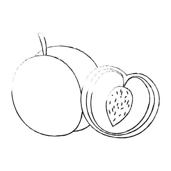 Ikon buah mangga segar - Stok Vektor