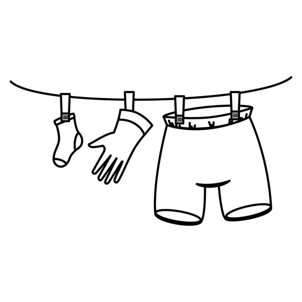 ᐈ Tendedero de ropa vectores de stock, ilustraciones tendedero ropa