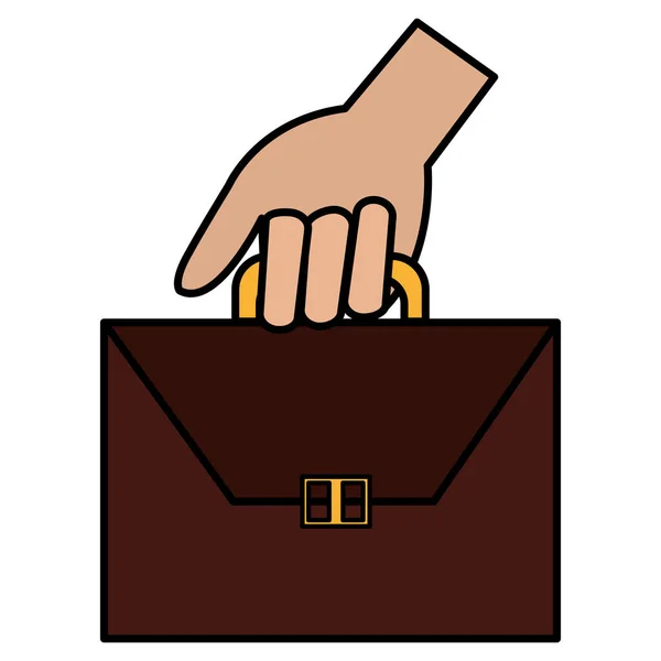 Mano con icono de cartera — Vector de stock