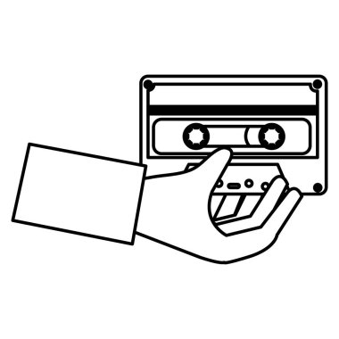 Kaset simgesi ile el