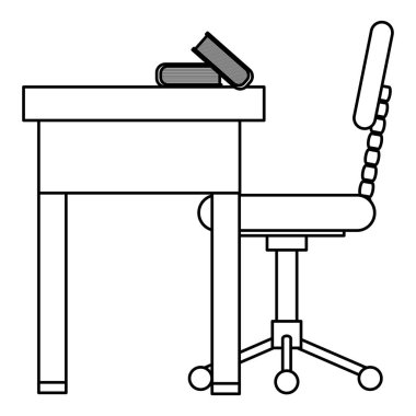 Masa ve sandalye sahne ile Ofis İşyeri