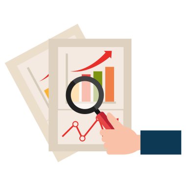 Finansal belge ile Büyüteç