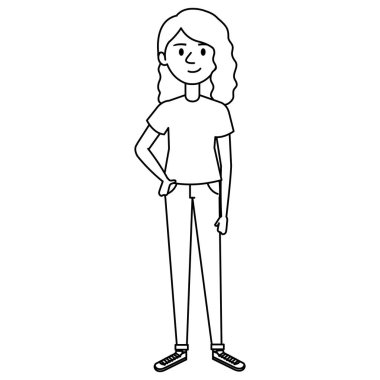 güzel ve genç kadın karakter